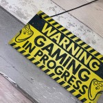 WARNING Gaming Door Sign Gamer Gifts Gamer Accessories Decor