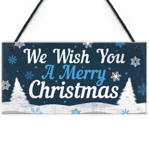 Christmas Signs For The Home Hanging Wall Door Plaque Xmas Signs