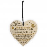 Christmas Memorial Bauble Wood Heart Tree Decoration Plaque Gift