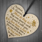 Christmas Memorial Bauble Wood Heart Tree Decoration Plaque Gift