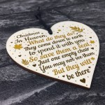 Christmas Memorial Bauble Wood Heart Tree Decoration Plaque Gift