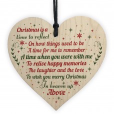 Memorial Christmas Decoration Hanging Wooden Heart Bauble