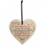 Memorial Christmas Decoration Hanging Wooden Heart Bauble