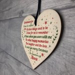 Memorial Christmas Decoration Hanging Wooden Heart Bauble