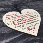 Memorial Christmas Decoration Hanging Wooden Heart Bauble