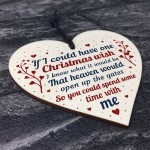 CHRISTMAS BAUBLE Memorial Heart Plaque Mum Dad Nan Grandad