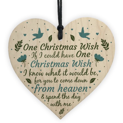 Memorial Tribute Heart Plaque For MUM NAN DAD GRANDAD Bauble
