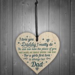 Dad Gifts From Daughter From Son Hanging Wood Heart Daddy Gift
