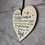 Dad Gifts From Daughter From Son Hanging Wood Heart Daddy Gift