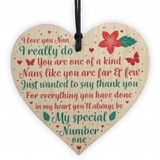 Nan Gift From Grandchildren Wood Heart Nanny Nan Nanna Plaque