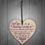 Mum Plaque Gifts From Daughter Son Wood Heart Mothers Day Gifts