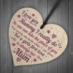 Mum Plaque Gifts From Daughter Son Wood Heart Mothers Day Gifts