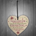 Nan Gifts From Grandchildren Wooden Heart Nanny Nanna Plaque