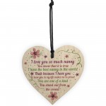Nan Gifts From Grandchildren Wooden Heart Nanny Nanna Plaque