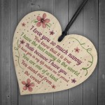 Nan Gifts From Grandchildren Wooden Heart Nanny Nanna Plaque