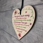 Nan Gifts From Grandchildren Wooden Heart Nanny Nanna Plaque
