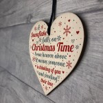 Mum Nan Dad Tribute Wood Heart Memorial Christmas Tree Plaque