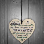 Handmade Anniversary Relationship Gift For Husband Wooden Heart