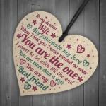 Handmade Anniversary Relationship Gift For Wife Wooden Heart