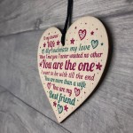 Handmade Anniversary Relationship Gift For Wife Wooden Heart