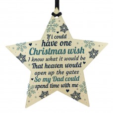 Christmas Memorial Plaque DAD Father Bauble Tree Decoration Gift