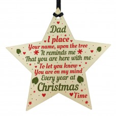 Dad Christmas Memorial Plaques Bauble Gift Tree Decoration Gift