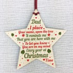 Dad Christmas Memorial Plaques Bauble Gift Tree Decoration Gift
