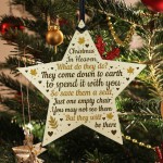 Christmas Memorial Bauble Wood STAR Tree Decoration Plaque