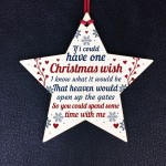 Christmas Memorial Bauble Decorations Handmade Wooden Star 