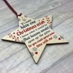 Christmas Memorial Bauble Decorations Handmade Wooden Star 