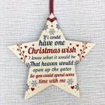 Christmas Memorial Bauble Decorations Handmade Wooden Star 