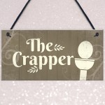 The Crapper Shabby Chic Bathroom Signs And Plaques Funny Novelty