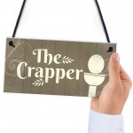The Crapper Shabby Chic Bathroom Signs And Plaques Funny Novelty