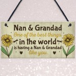 Nan And Grandad Christmas Birthday Gifts Plaque Grandparent Gift