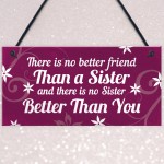 Best Friend Sister Gifts For Birthday Christmas Plaque Keepsake