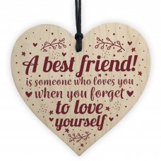 Best Friend Gift For Women Handmade Wooden Heart Friendship Sign
