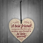 Best Friend Gift For Women Handmade Wooden Heart Friendship Sign
