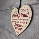 Best Friend Gift For Women Handmade Wooden Heart Friendship Sign