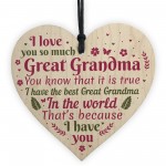Great Grandma Ornament Heart Christmas Grandma Announcement