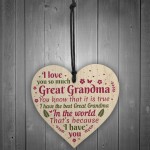 Great Grandma Ornament Heart Christmas Grandma Announcement