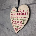 Great Grandma Ornament Heart Christmas Grandma Announcement