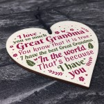 Great Grandma Ornament Heart Christmas Grandma Announcement