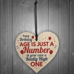 30th 40th 50th 60th Birthday Gifts For Men Women Wood Heart Sign