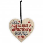 30th 40th 50th 60th Birthday Gifts For Men Women Wood Heart Sign