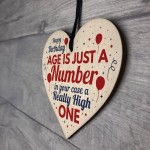 30th 40th 50th 60th Birthday Gifts For Men Women Wood Heart Sign