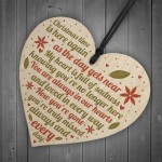 Handmade Christmas Memorial Wood Heart Tree Decorations Memorial