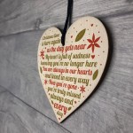 Handmade Christmas Memorial Wood Heart Tree Decorations Memorial