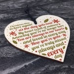 Handmade Christmas Memorial Wood Heart Tree Decorations Memorial