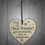 Best Friend Gift Godparents Gift For Christening Wood Heart Sign