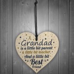 Grandad Christmas Gifts Birthday Gifts Wooden Heart Plaque Sign